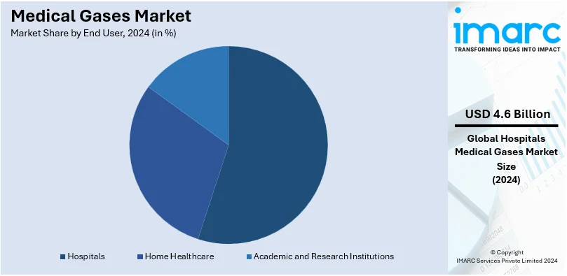 Medical Gases Market By End User