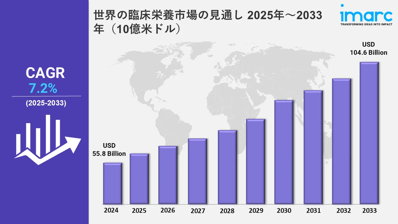 2025年から2033年のグローバル臨床栄養市場統計（米ドル億）